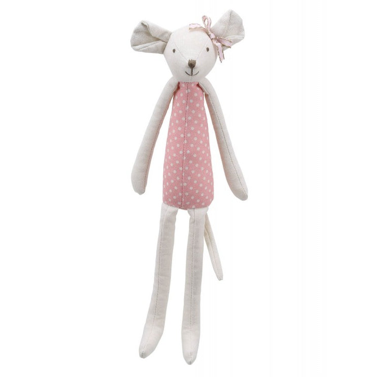 Wilberry Linen Soft Toy Mouse Pink WB004238 front
