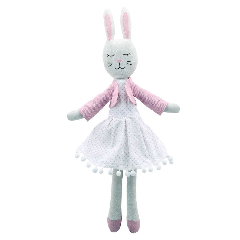 Wilberry Linen Soft Toy Rabbit In Dress WB004219 front