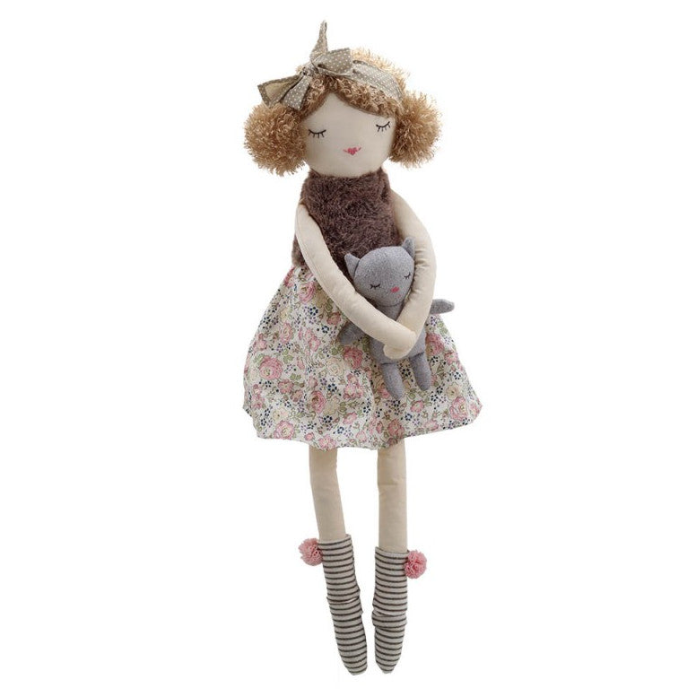 Wilberry Toys Maisy Doll with Cat Teddy