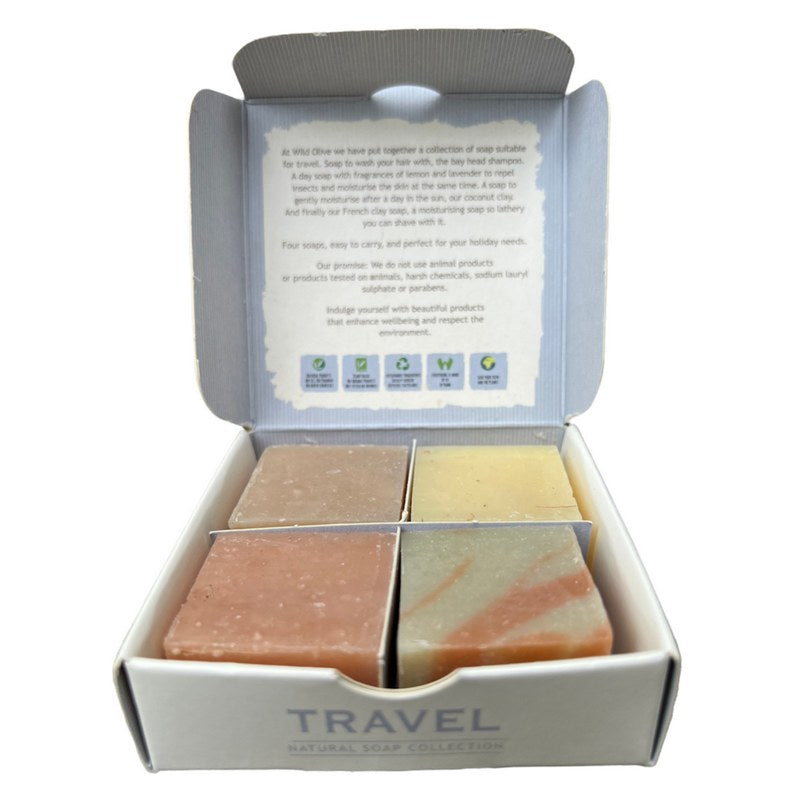 Wild-Olive Travel Handmade Soap Collection TRAVELCOLL open