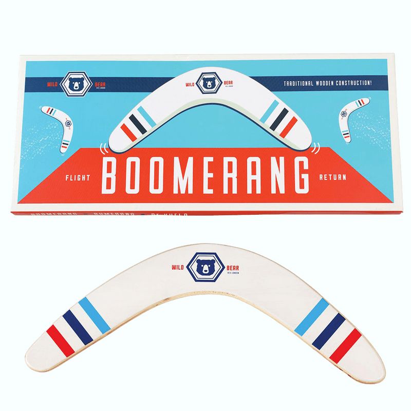 Wild Bear Wooden Boomerang 28851 main