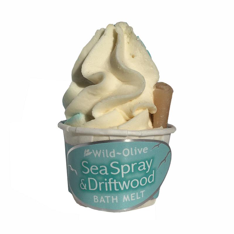 Wild Olive Souffle Bath Melt Seaspray & Driftwood front