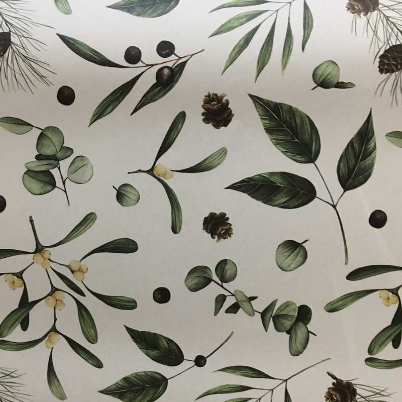 Winter Botanics Mistletoe Christmas Gift Wrap GWX45