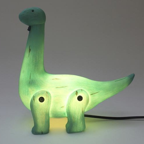 Wood Effect Cute Diplodocus Light lit