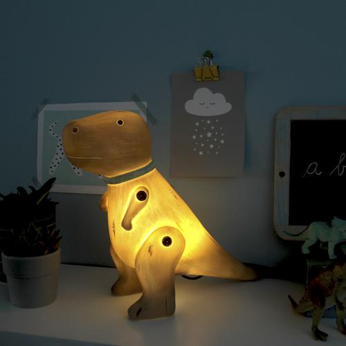 Wood Effect Cute T-Rex LED Light lifestyle