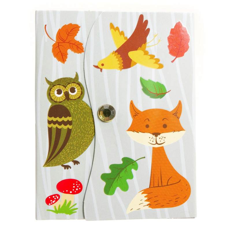 Woodland Mini Magnetic Notepad 402274 fox & bird