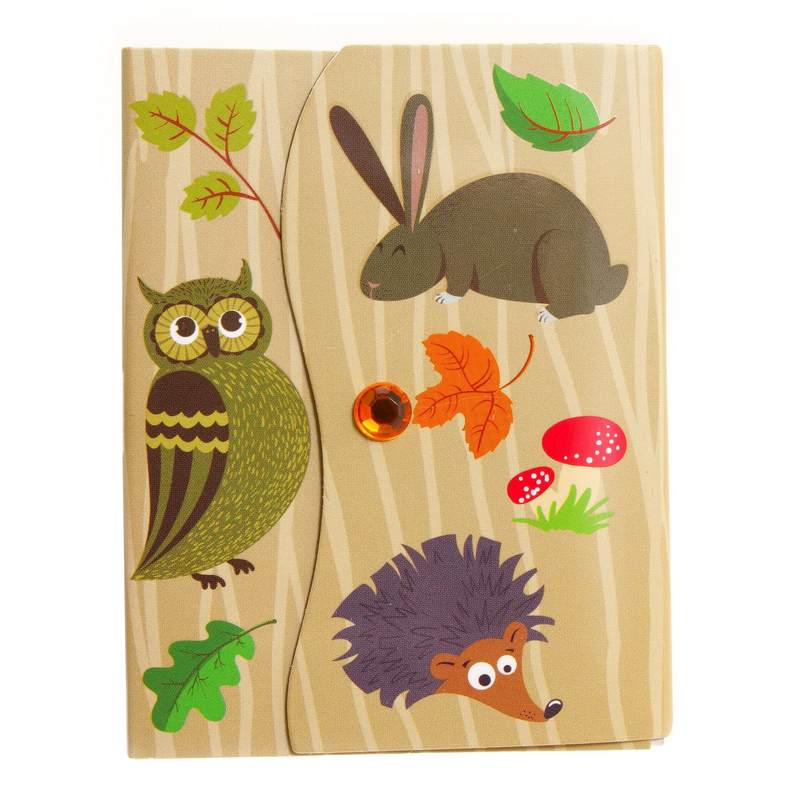 Woodland Mini Magnetic Notepad 402274 hedghog & bunny