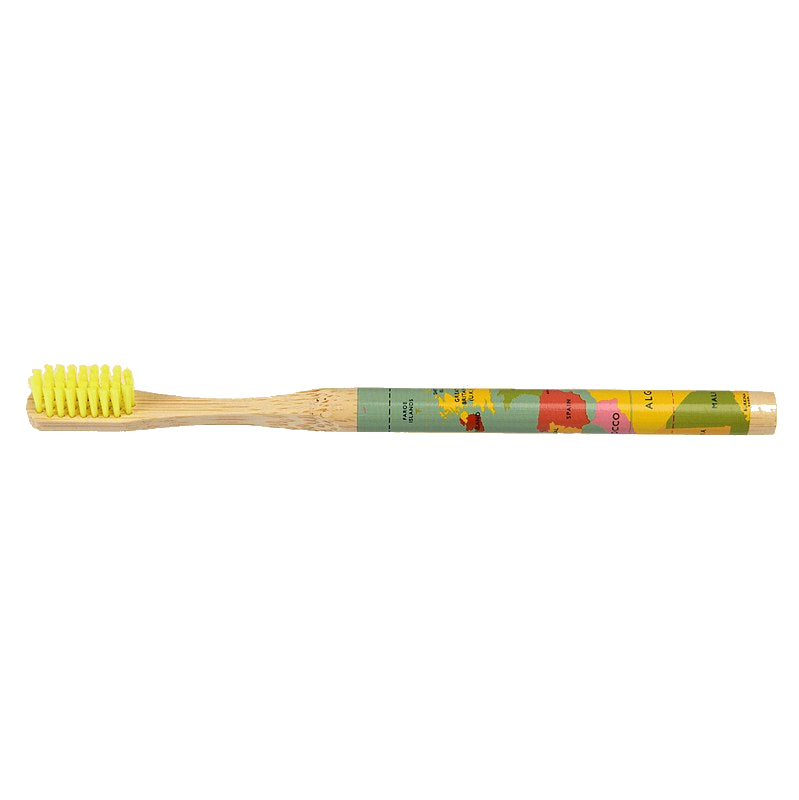 World Map Bamboo Toothbrush 29348 brush