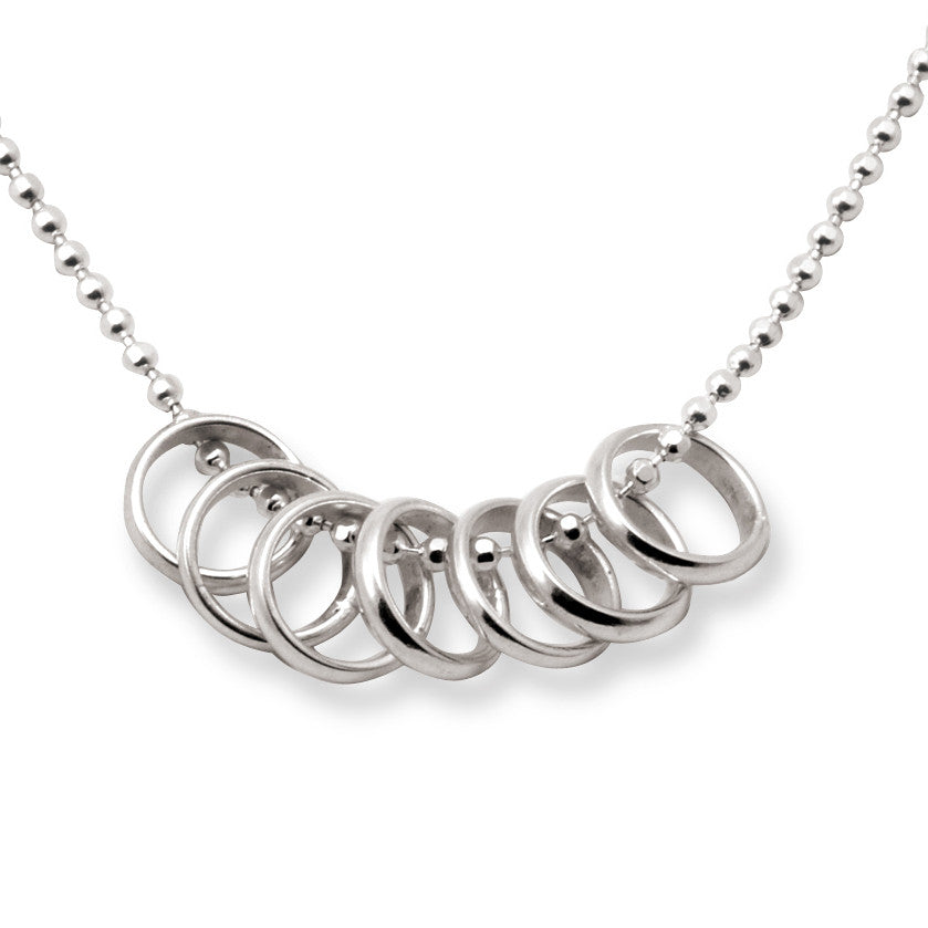 Lucky Seven Rings Necklace