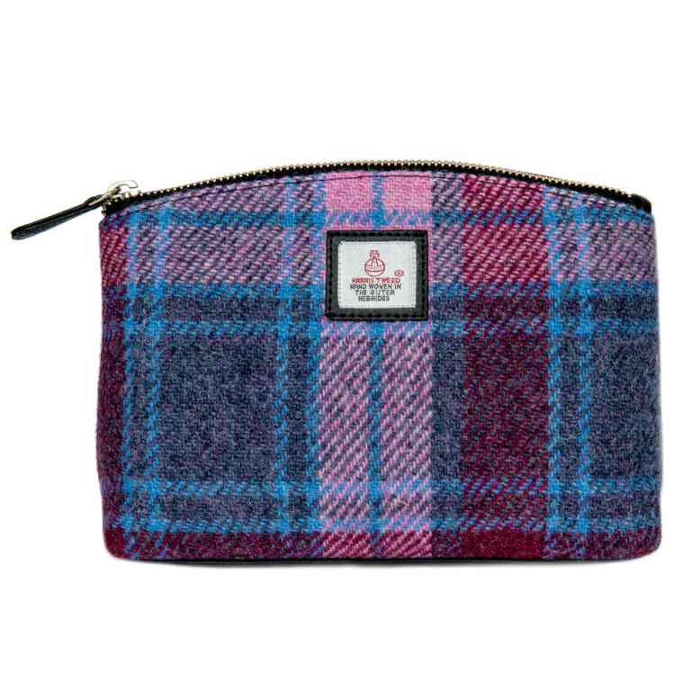 Maccessori Harris Tweed Cosmetics Bag Pastel Pink front
